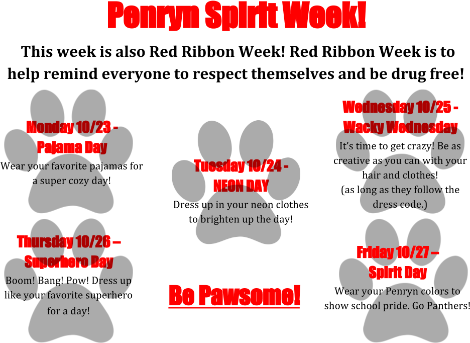 Red Ribbon Week/spirit Days Wacky Wednesday - Dog Licks Clipart (960x720), Png Download