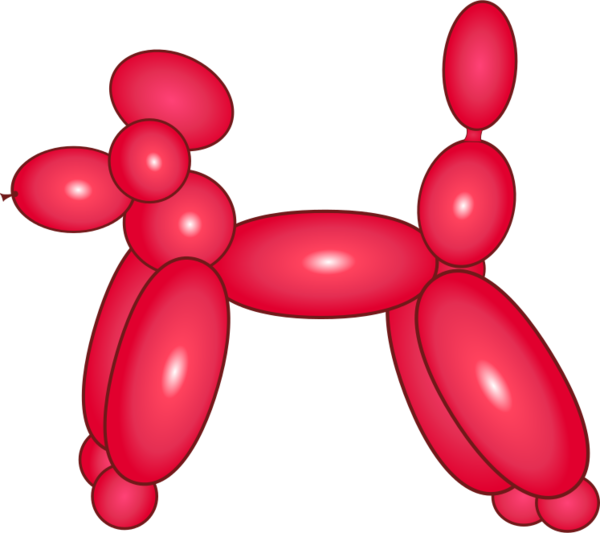 Balloon Dog Cliparts - Balloon Dog Png Transparent Png (600x533), Png Download