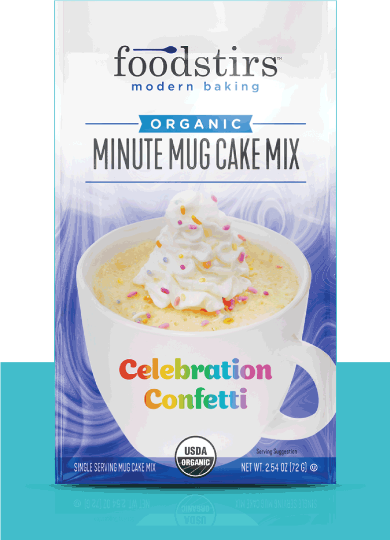 Minute Mug Cake Mix Celebration Confetti Clipart (783x1085), Png Download