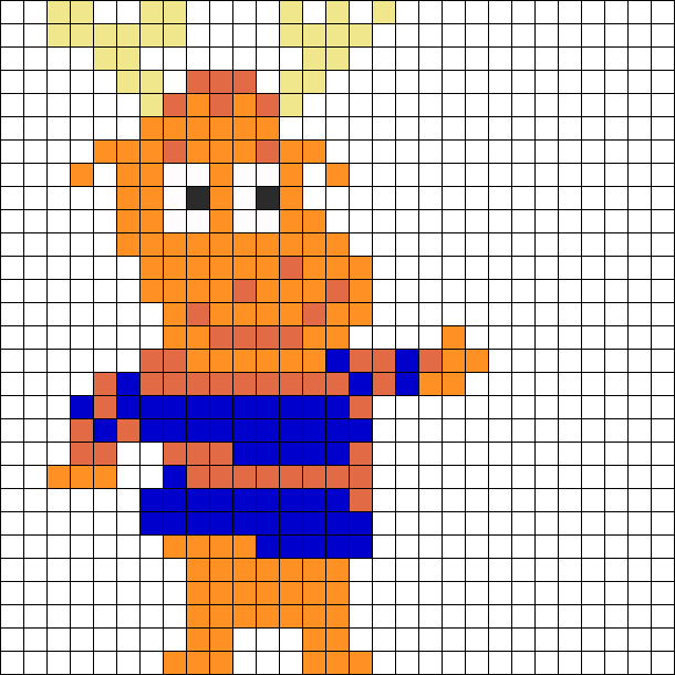 Backyardigans Tasha Perler Bead Pattern / Bead Sprite - Perler Beads Patterns Stitch Clipart (610x610), Png Download