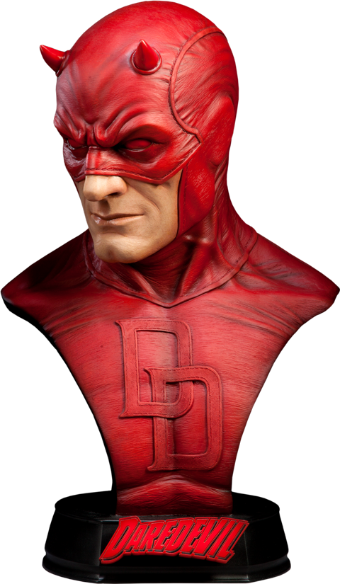 Daredevil Life-size Bust - Marvel Life Size Busts Clipart (480x825), Png Download