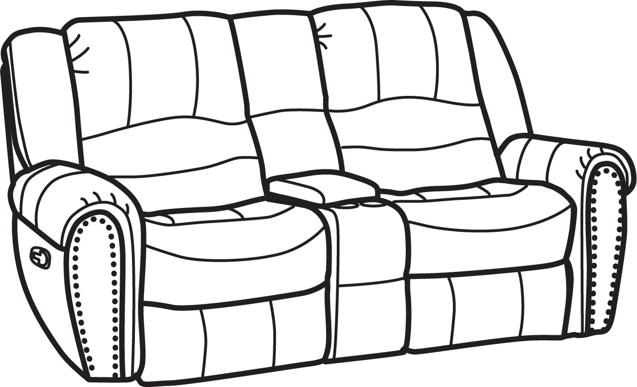 Share Via Email Download A High-resolution Image - Coloring Image Of Sofa Clipart (1256x763), Png Download
