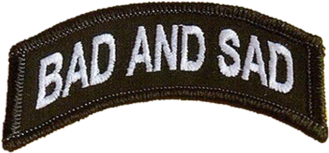 #badandsad #black #grunge #aesthetic #moodboard #png - Label Clipart (651x303), Png Download