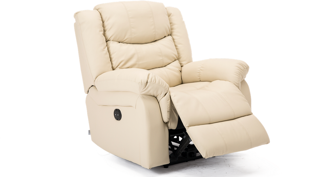 Cheshire Electric Recliner In Cream Img - Recliner Clipart (1270x635), Png Download