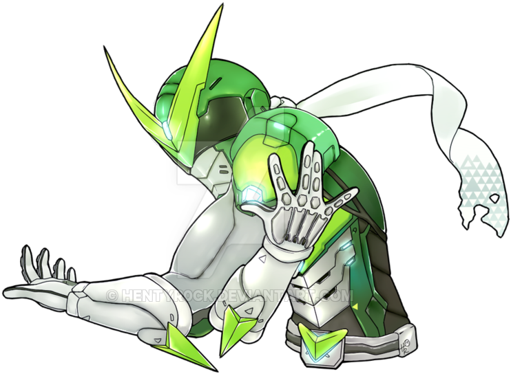 Overwatch Genji Sentai Art , Png Download - Overwatch Sentai Genji Art Clipart (742x544), Png Download