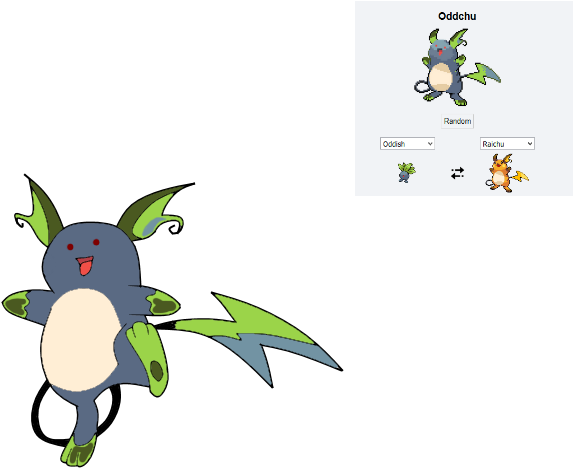 Oddchu Pokémon Fusion - Raichu Evolution Clipart (800x600), Png Download