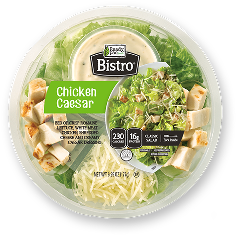 Ready Pac Bistro Chicken Caesar Salad Clipart (494x500), Png Download
