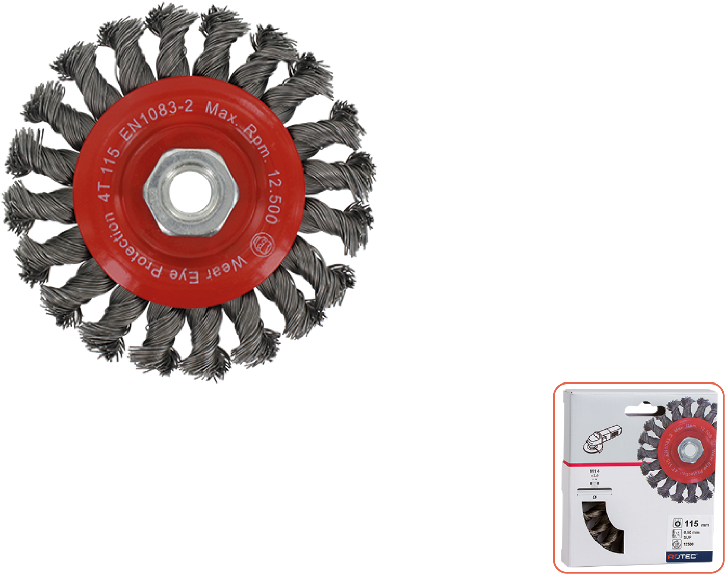 Wheel Brush M14 - Burgulu Daire Tel Fırça Clipart (1560x1300), Png Download