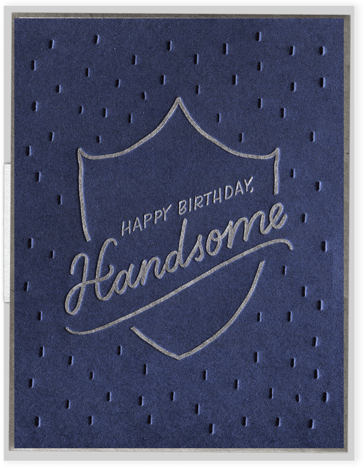 Happy Birthday Handsome Letterpress Greeting Card - Paper Clipart (2048x2048), Png Download