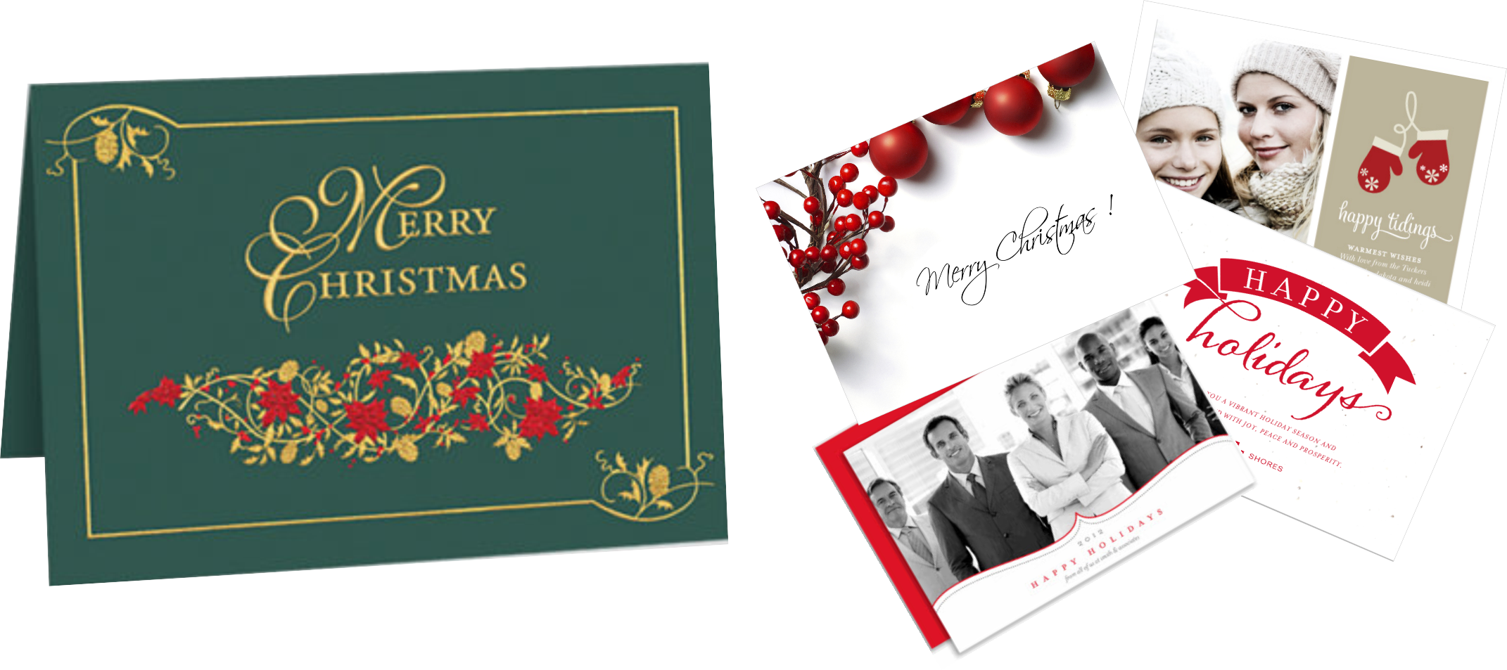 Christmas Card Clipart (2142x953), Png Download
