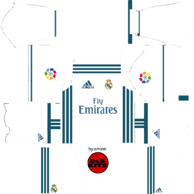 Home - Kit Milan Dream League Soccer 2019 Clipart (640x640), Png Download