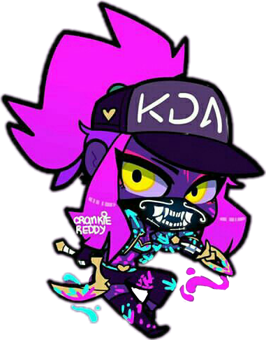 Akali Sticker Clipart (381x486), Png Download