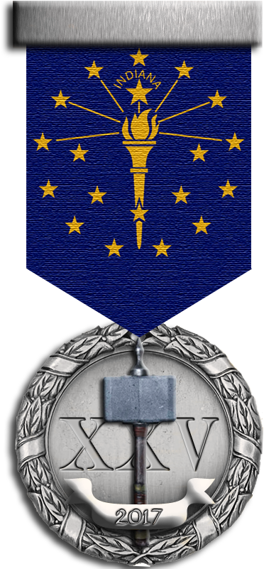 Award Bash 2017 - Indiana State Flag Clipart (400x800), Png Download