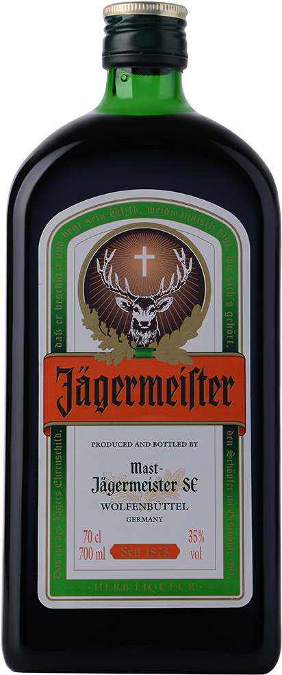 Jägermeister Liqueur 70cl - Jagermeister 1 Liter Clipart (652x1060), Png Download
