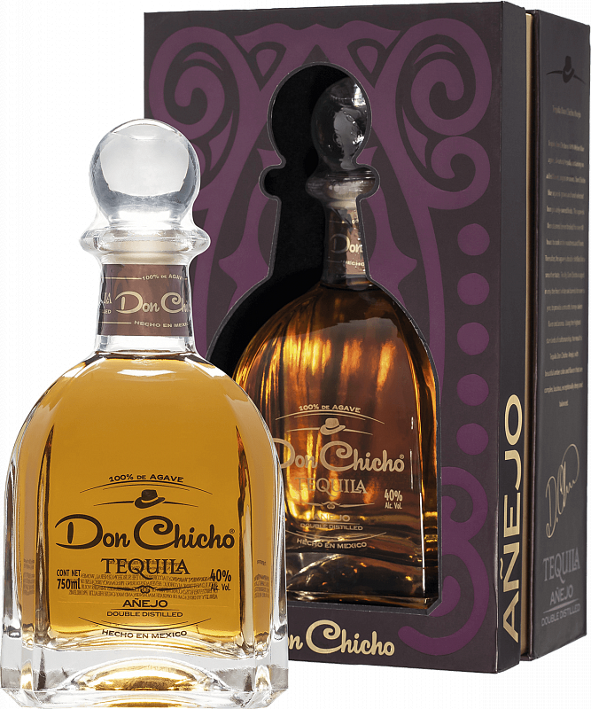 Don Chichi Tequila Anejo 750ml - Glass Bottle Clipart (667x800), Png Download