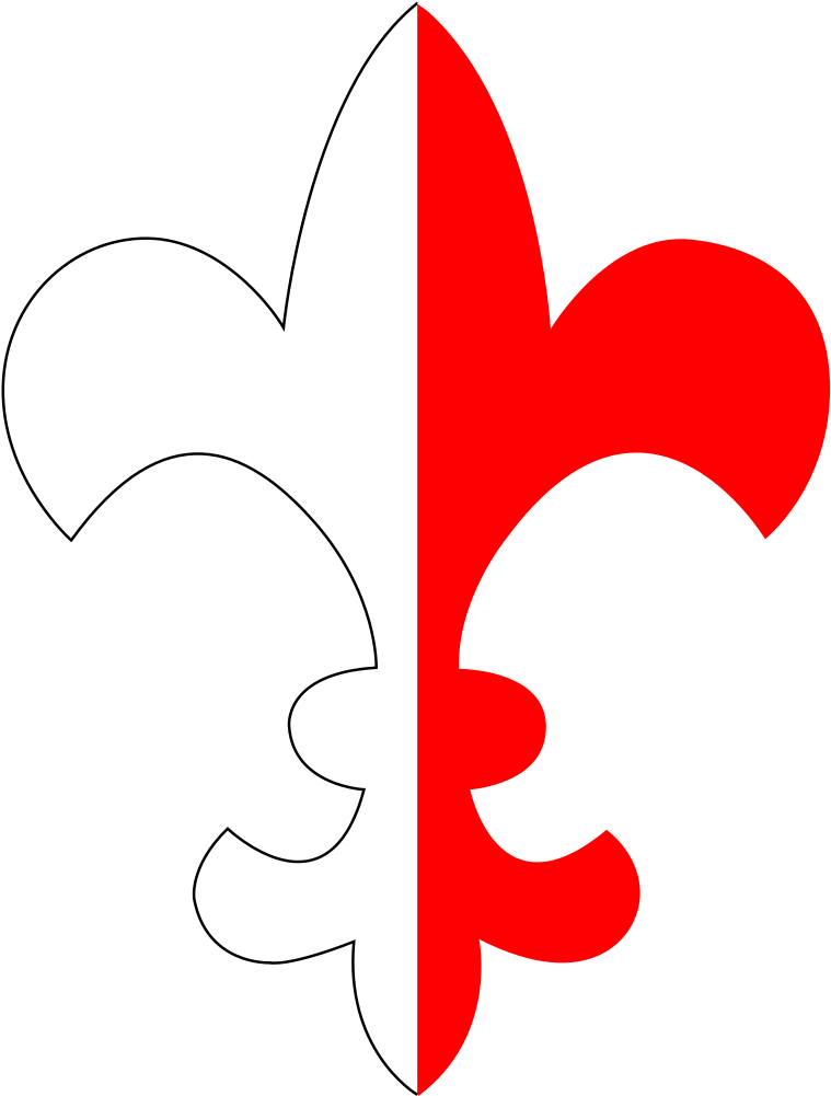 Wikiproject Scouting Fleur De Lis Red And White Clipart (774x1024), Png Download