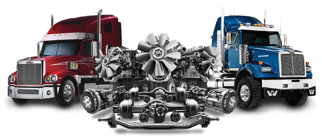 Trucks - Trailer Truck Clipart (1232x525), Png Download