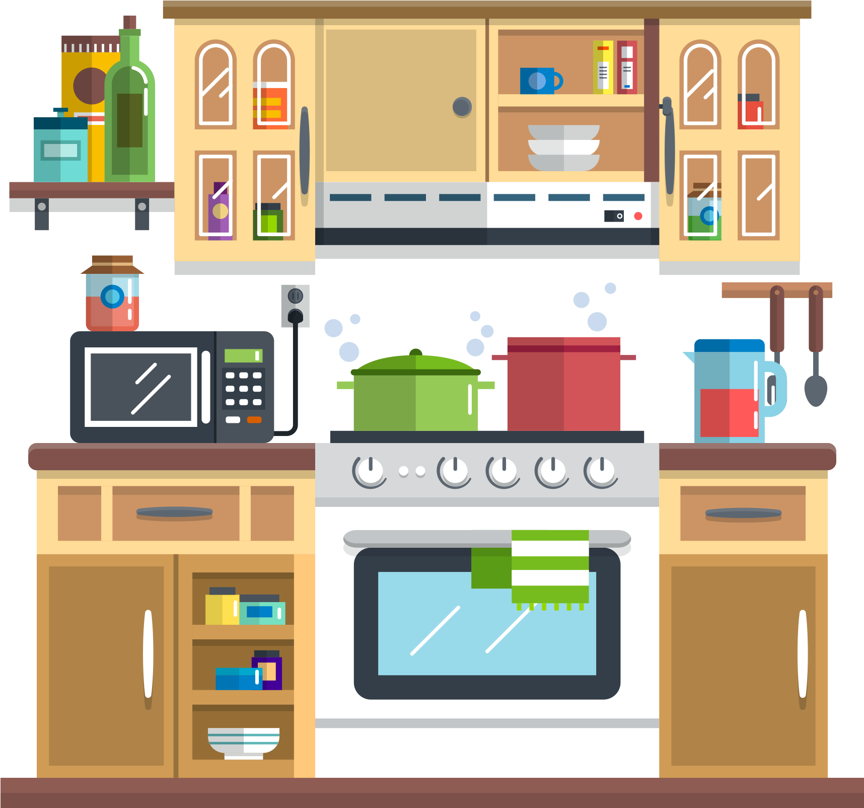 Kitchen Vector - Kitchen Of The House Clipart - Png Download - Large