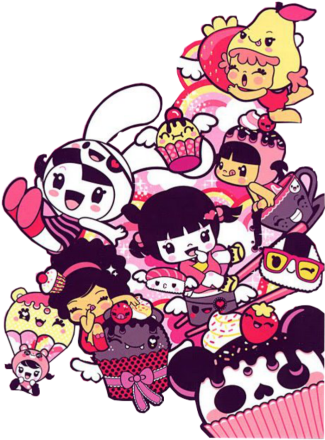 #kawaii #panda #girls #border #borders - Kawaii Clipart (1024x1024), Png Download