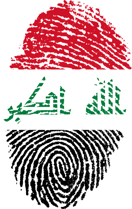 Iraq Flag Fingerprint Country Pride Identity - Png Iraq Clipart (455x720), Png Download