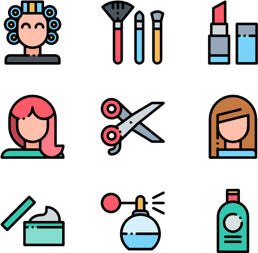 Hairdressing - Hair Color Icon Png Clipart (600x564), Png Download