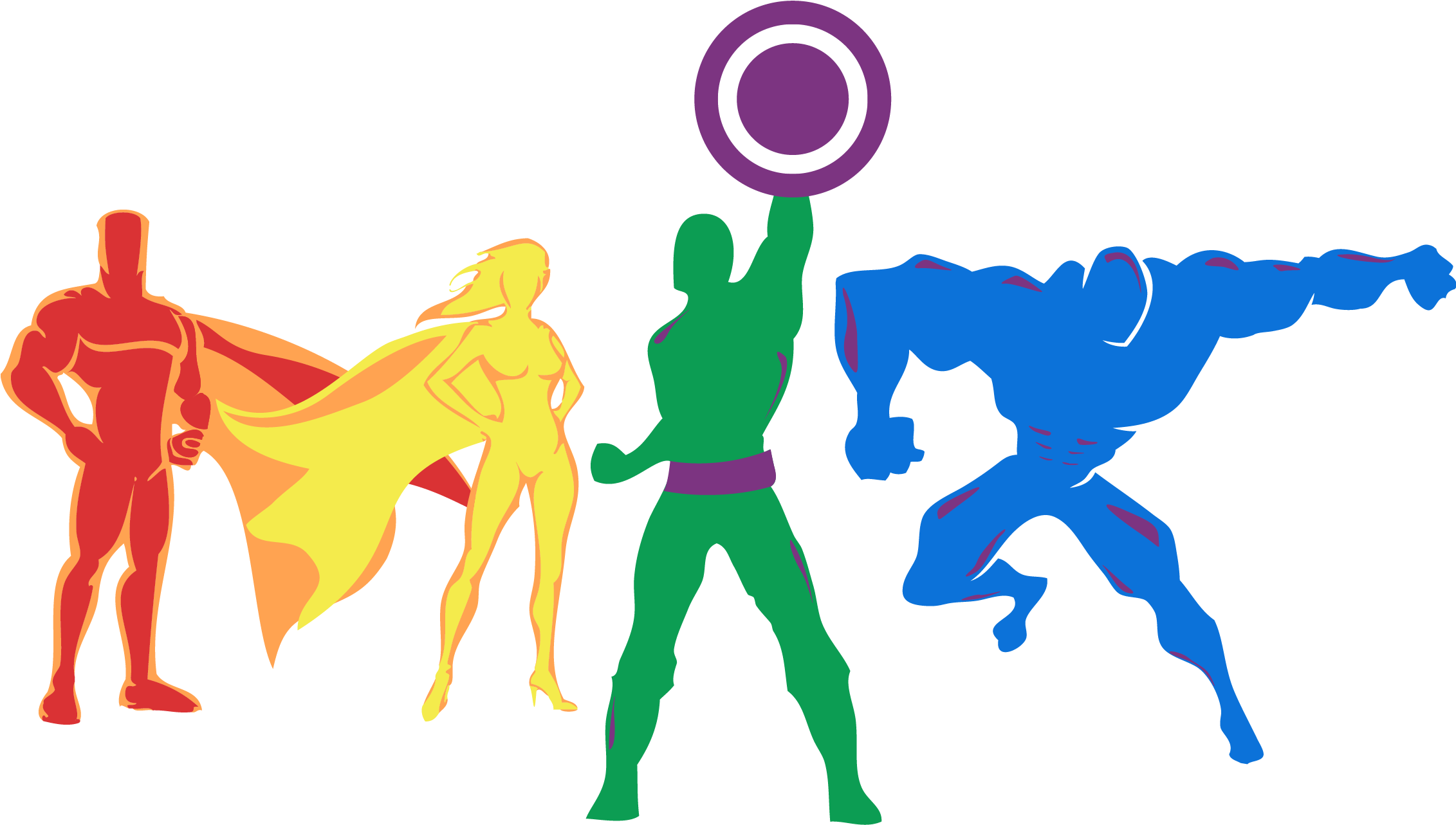 Be A Superhero - Super Hero Icons Png Transparent Clipart (2262x1434), Png Download