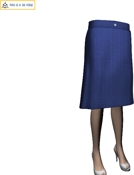 Bright Blue Stripes Skirt - A-line Clipart (816x600), Png Download