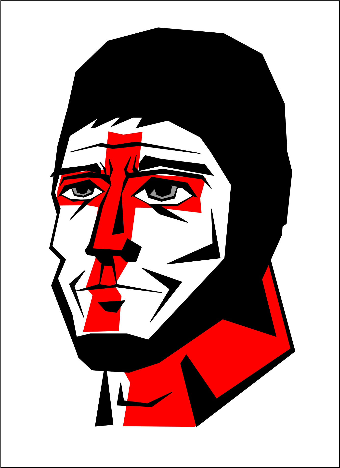 This Free Icons Png Design Of Face Of Man - Illustration Clipart (1697x2400), Png Download