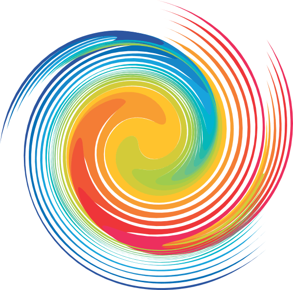 Rainbow Spiral Tie Dye Swirl Background - Colorful Swirl Transparent Background Clipart (600x594), Png Download