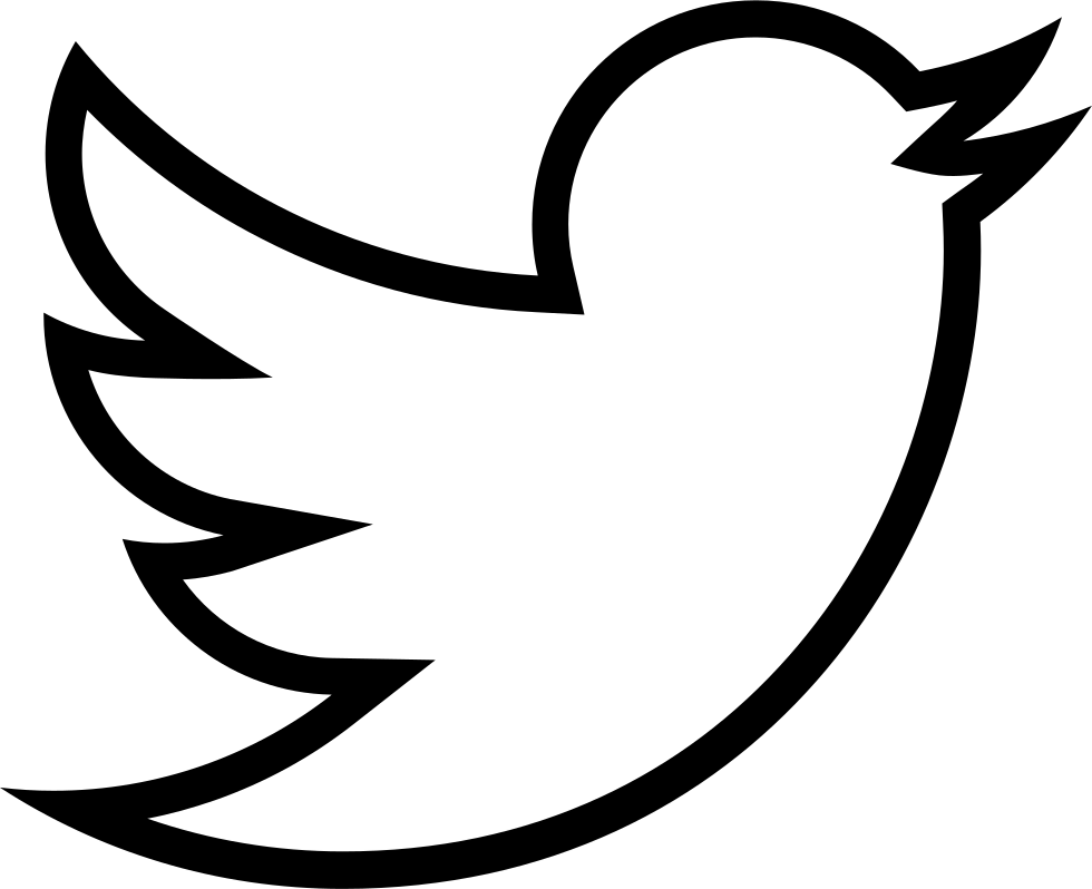 Twitter Logo Png Black - Bird Outline Png Clipart (980x798), Png Download