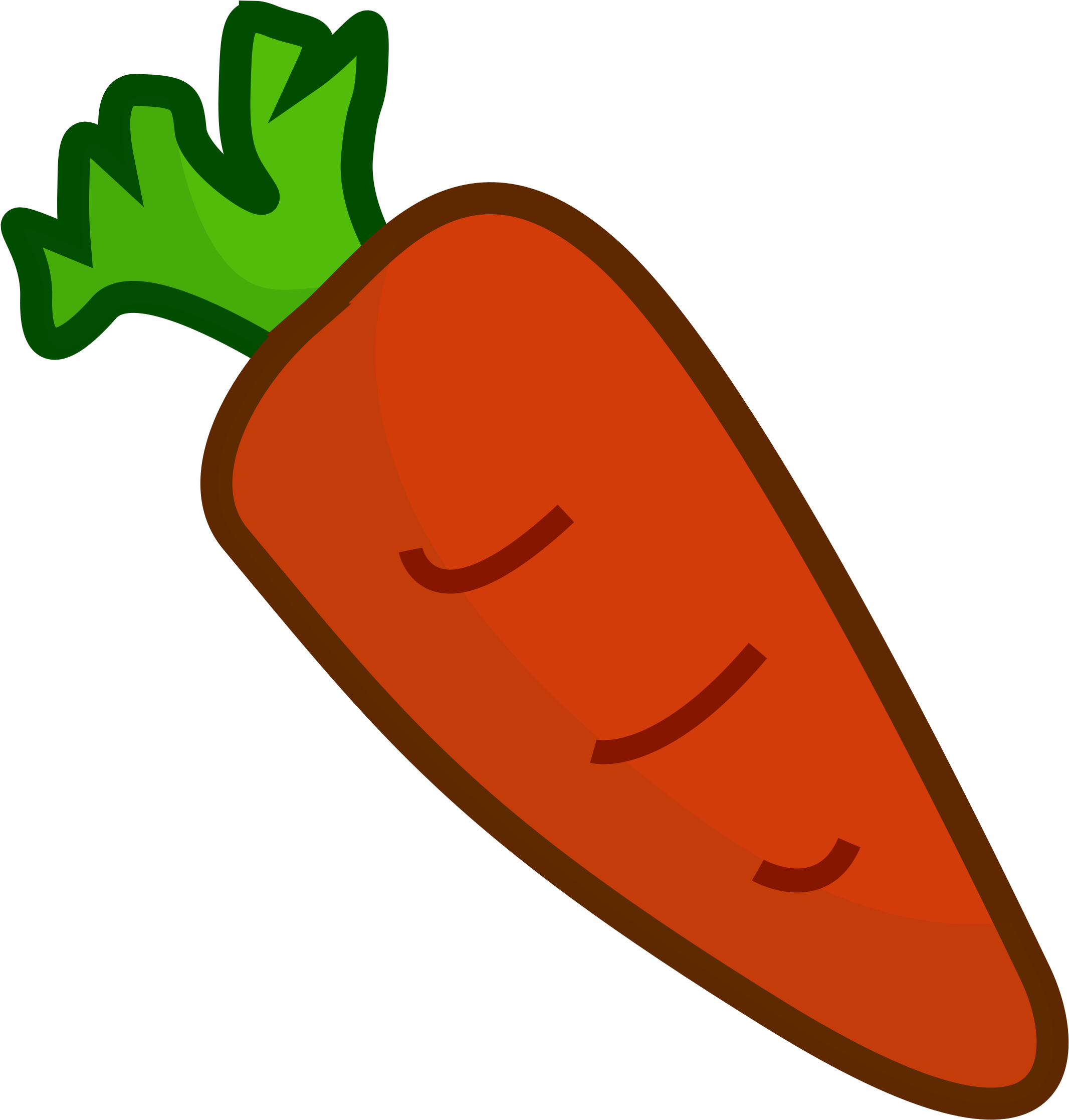 Cartoon Carrot Png - Carrot Clipart Transparent Png (2300x2400), Png Download