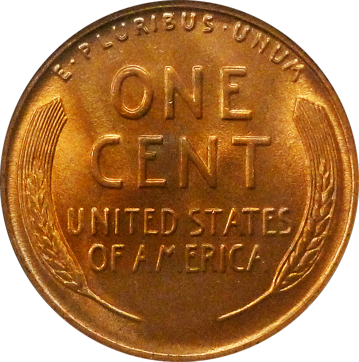 Lincoln Cent Wheat Reverse - Penny Clipart (737x743), Png Download
