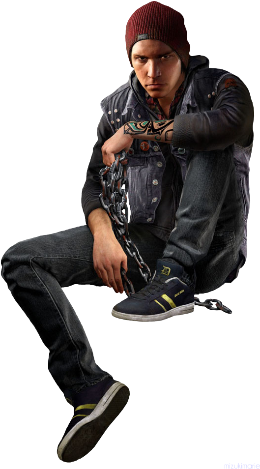 Drake Sitting Png - Infamous Second Son Delsin Clipart (529x954), Png Download