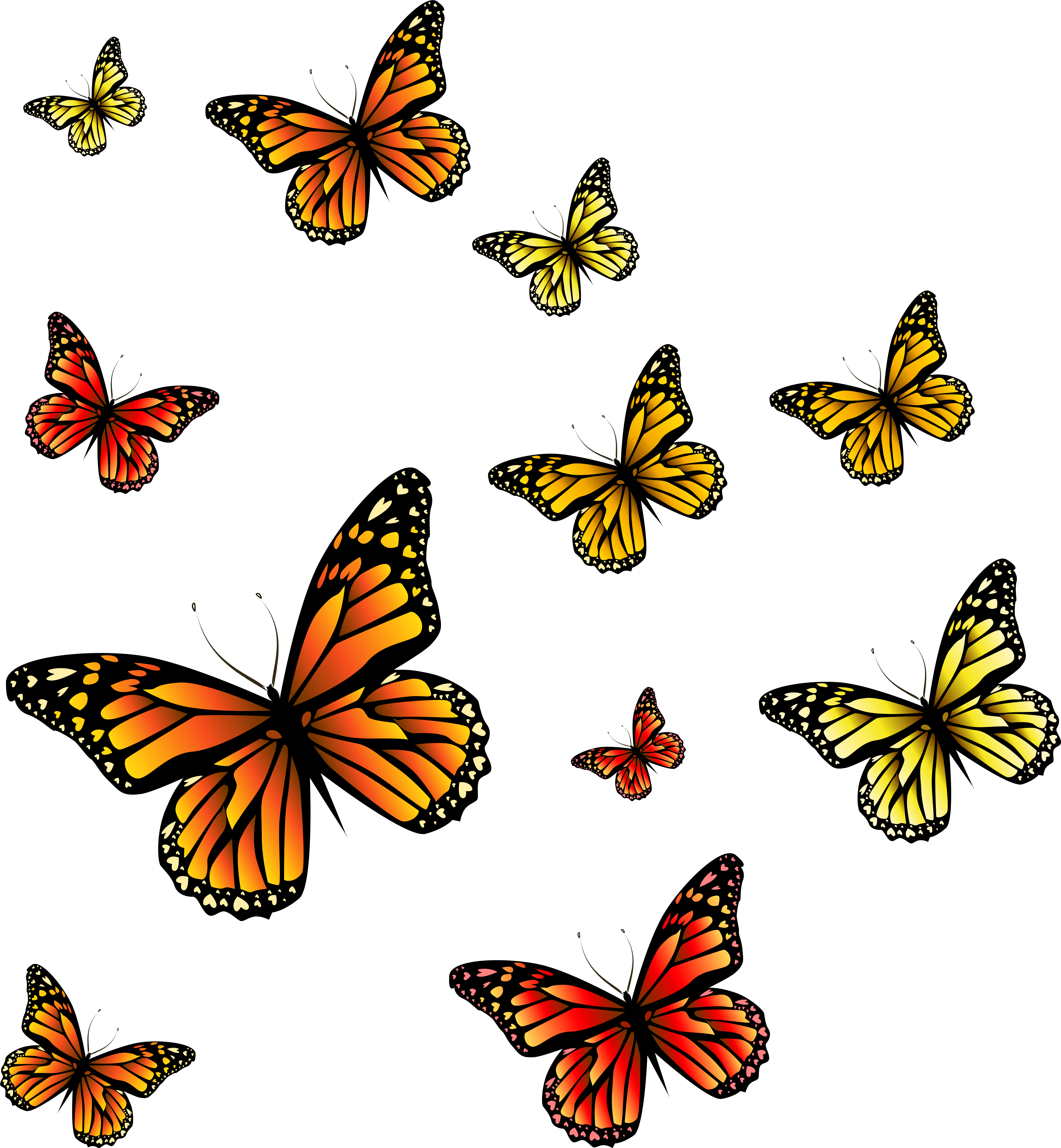 Butterflies Png Image - Png Butterfly Clipart (5893x6409), Png Download