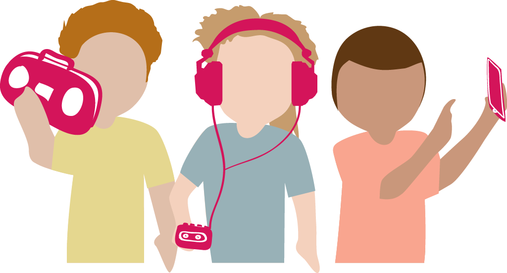 Young Adults Then And Now - Cartoon Young People Png Clipart (1024x551), Png Download