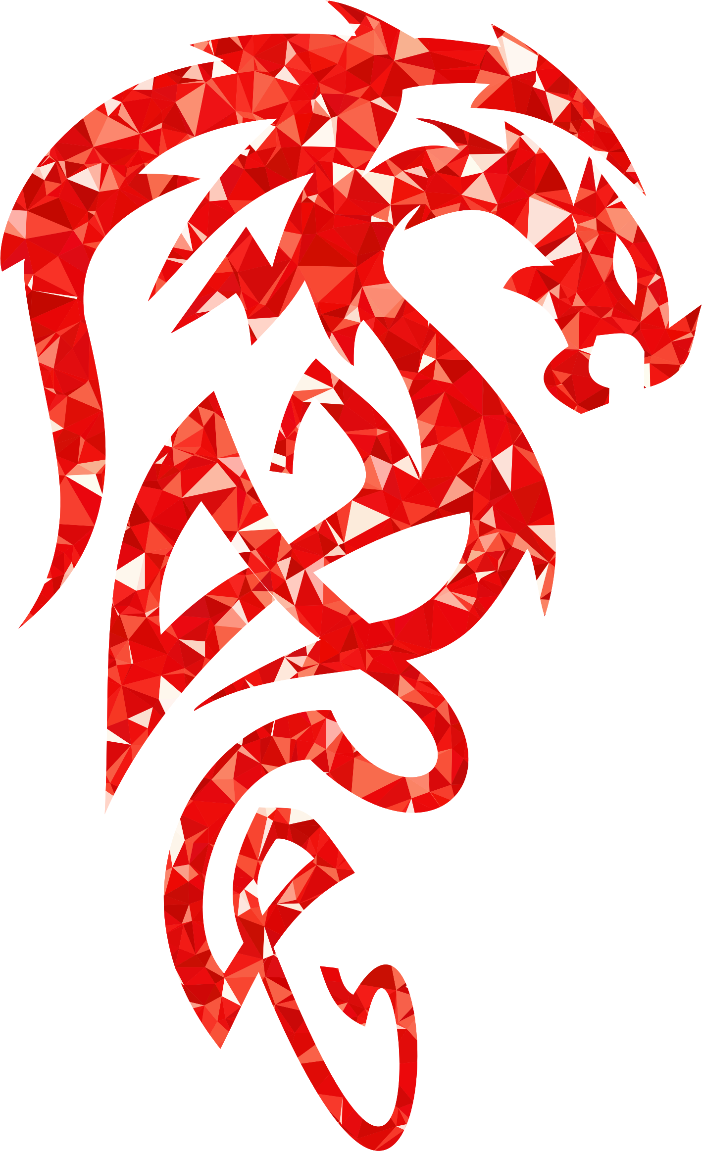 This Free Icons Png Design Of Ruby Tribal Drake Clipart (1418x2326), Png Download