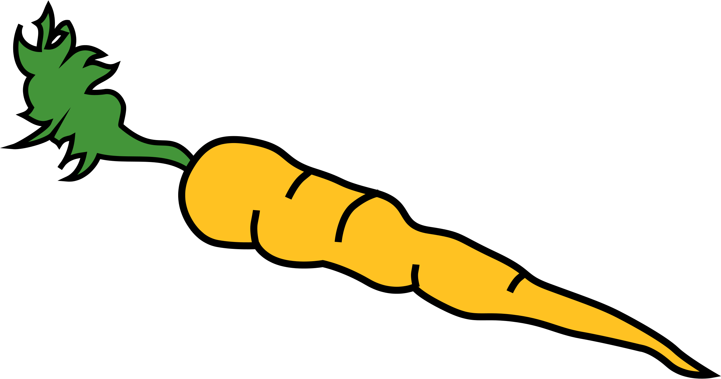 Carrot Png Clipart Best Transparent Png (2400x1261), Png Download
