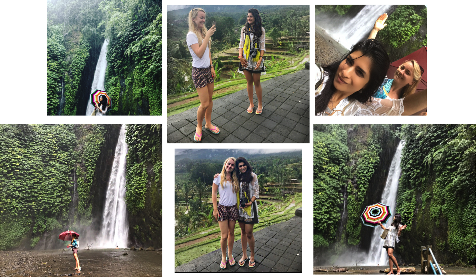 Waterfall - Collage Clipart (1587x923), Png Download