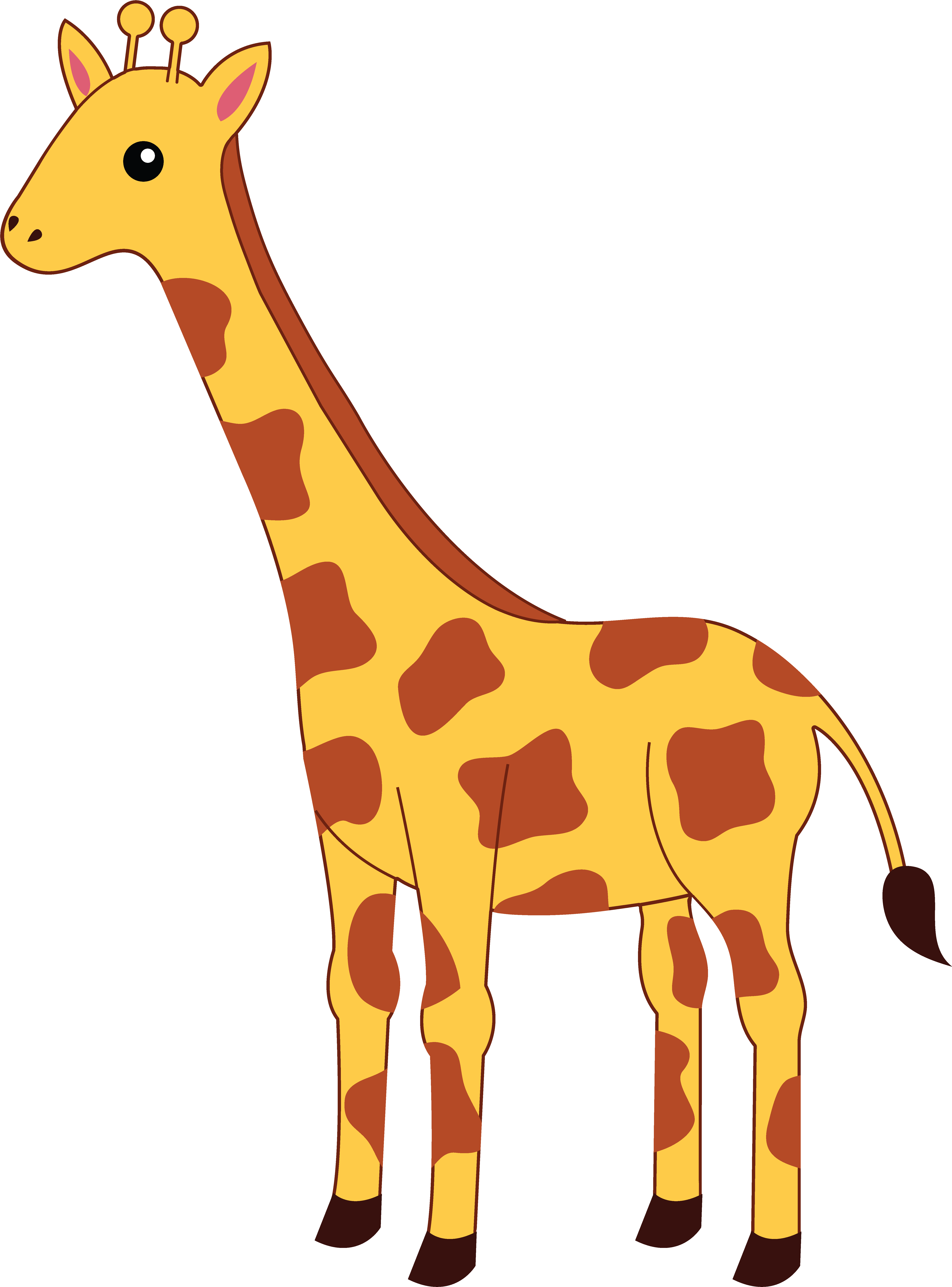 Pics Of Cartoon Giraffes Free Download Clip Art Png - Giraffe Clipart Transparent Png (5764x7788), Png Download