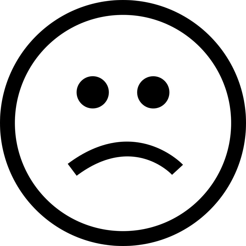 Sad Face Comments - Emoji Clipart (980x980), Png Download