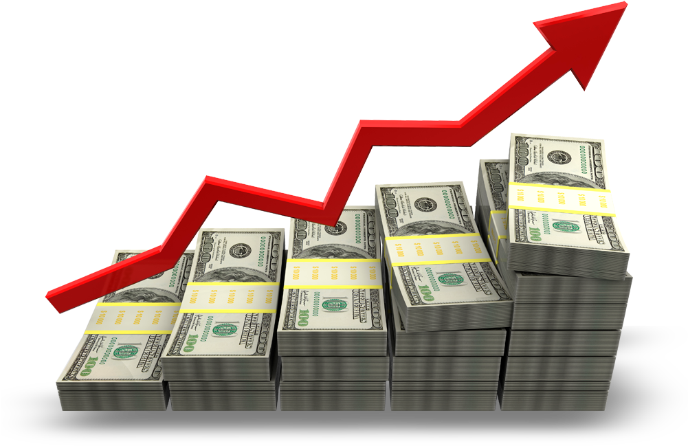 Dollar-rising - Dollar Rise Png Clipart (1000x750), Png Download