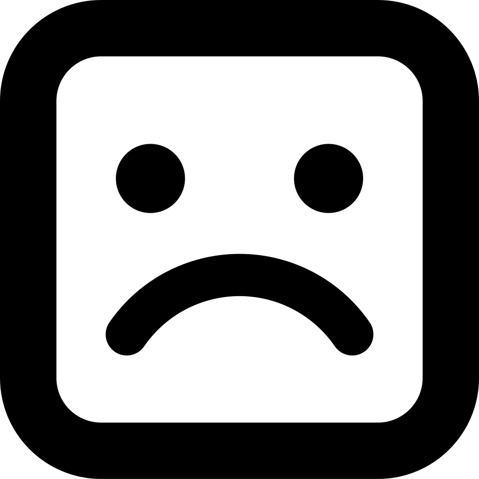 Sad Face Comments - Sad Face Svg Clipart (980x980), Png Download