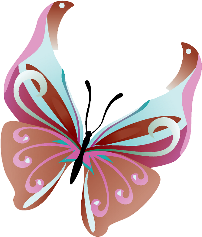 Butterfly Png Images Transparent Free Download - Transparent Butterfly Vector Png Clipart (1000x1000), Png Download