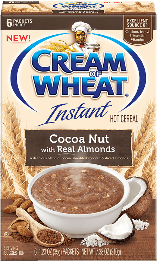 Image Of Cocoa Nut With Real Almonds - Cream Of Wheat Whole Grain Clipart (900x900), Png Download