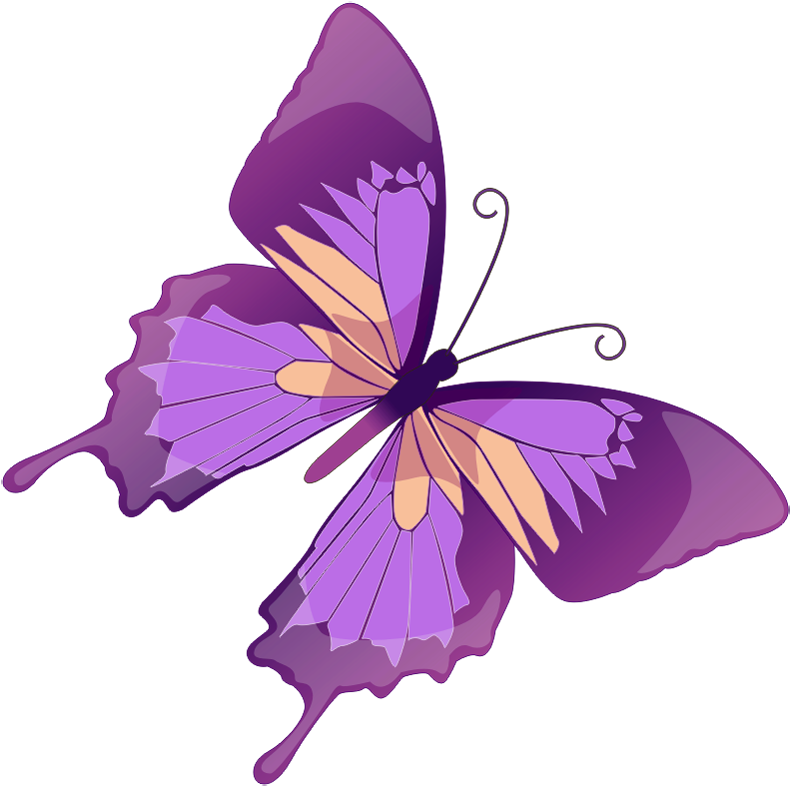 Free Butterfly Clipart - Butterfly Clip Art Purple - Png Download (805x805), Png Download