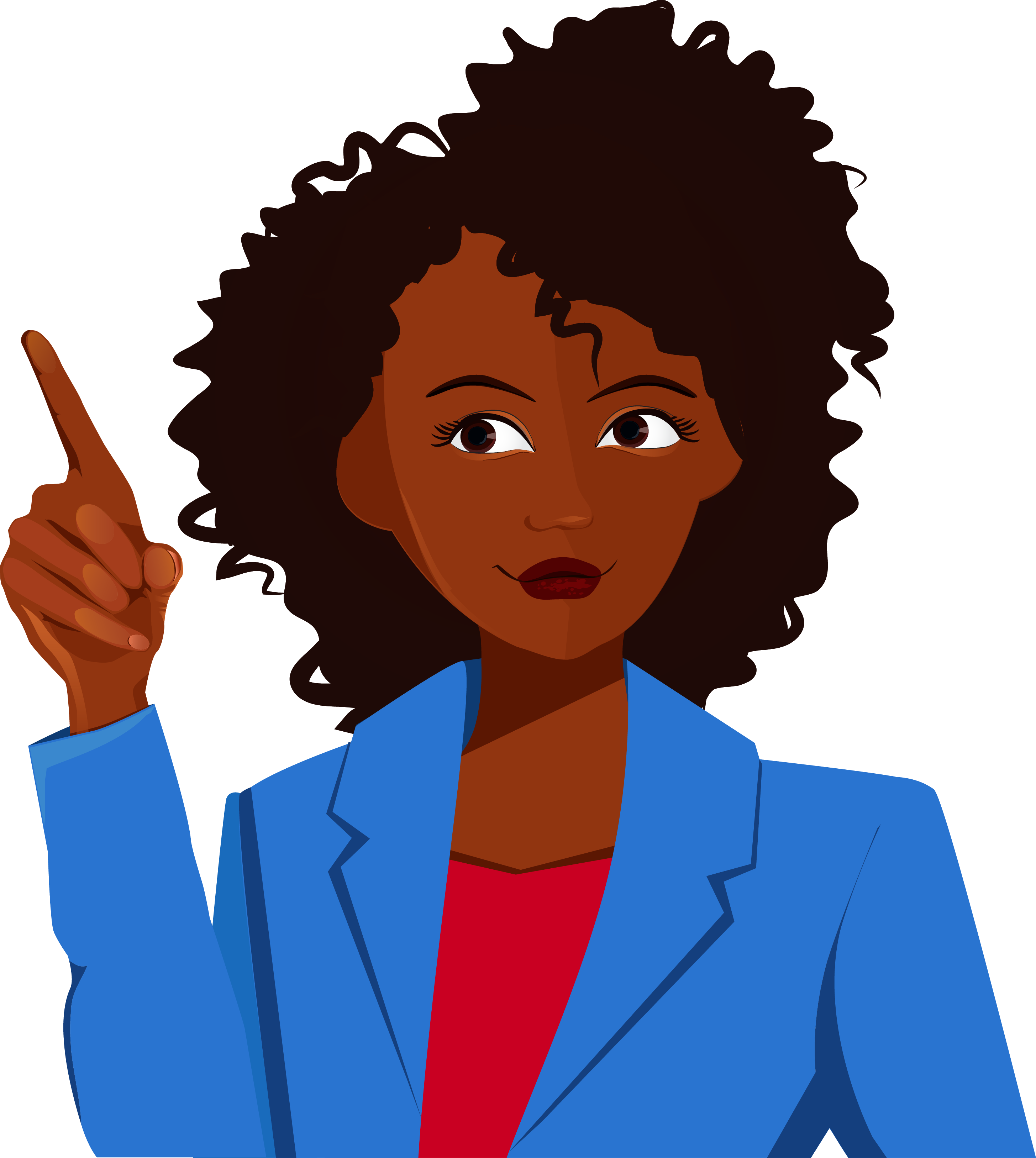 Women-hand - Afro - Gear Clipart (2911x3254), Png Download