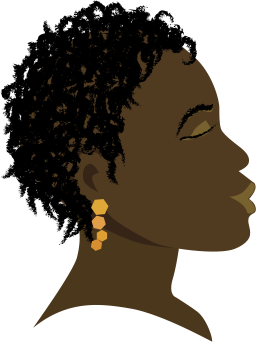 Afro - African American Lady Clipart Png Transparent Png (677x800), Png Download