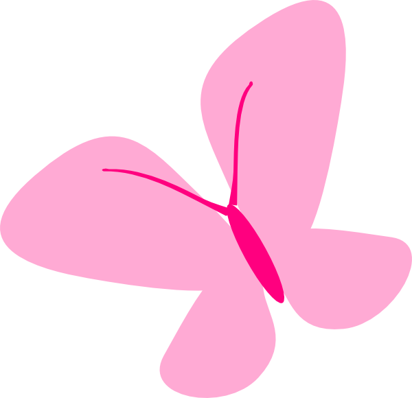 Light Pink Butterfly Clipart - Pink Butterflies Clipart Png Transparent Png (600x580), Png Download