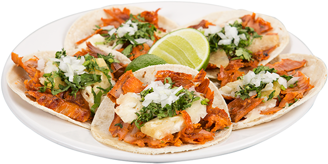 Tacos Pastor Png - Plato De Tacos Al Pastor Clipart (800x600), Png Download