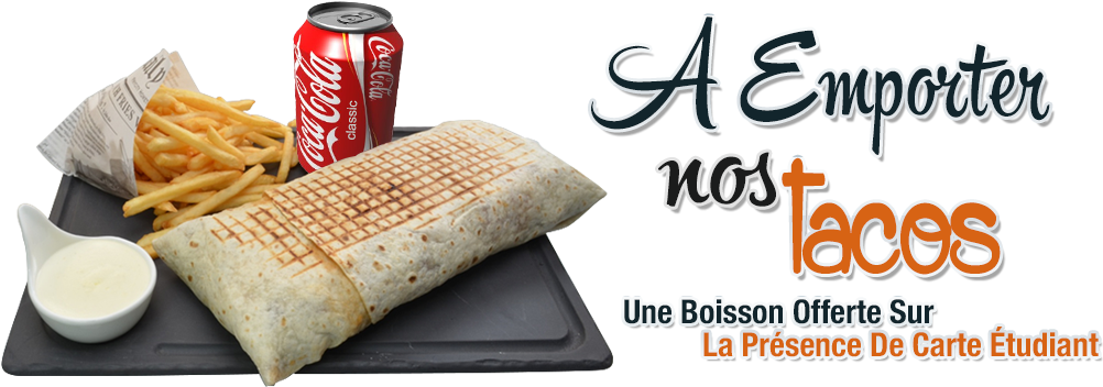 Livraison Tacos - Junk Food Clipart (1200x400), Png Download